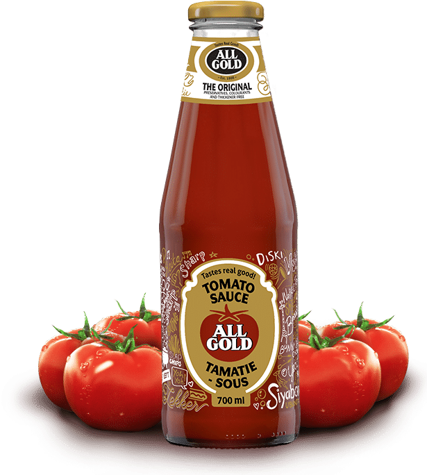 All Gold Tomato Sauce Bottle PNG