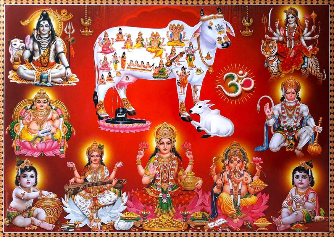 All Hindu Gods Tapestry Wallpaper