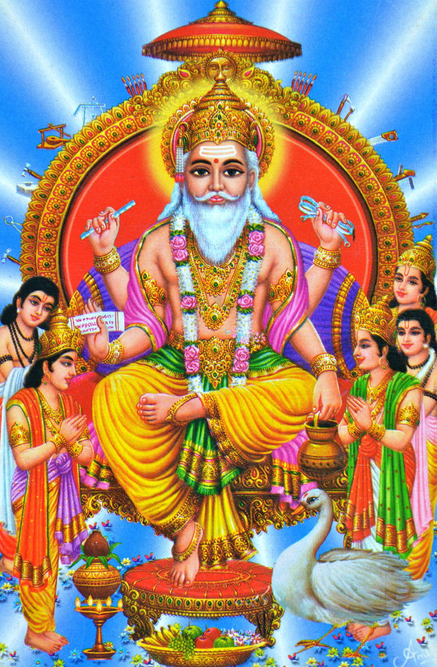 All Hindu Gods With Brahma Wallpaper