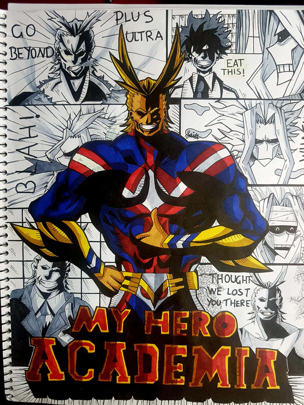 All Might, an indomitable protector who stands against evil