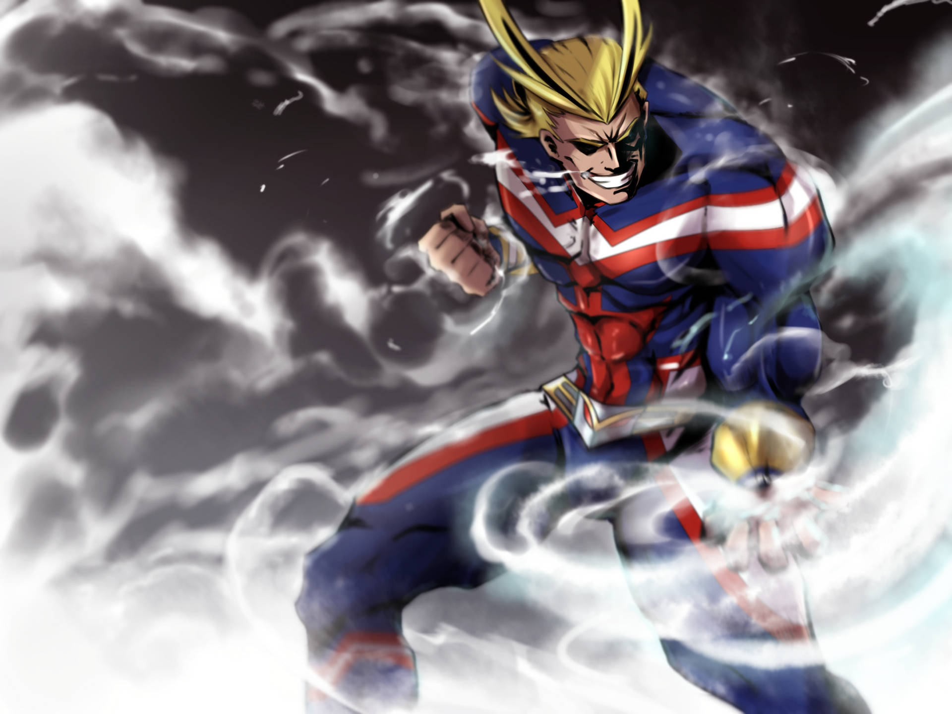 All Might Fighting Stance Wallpaper