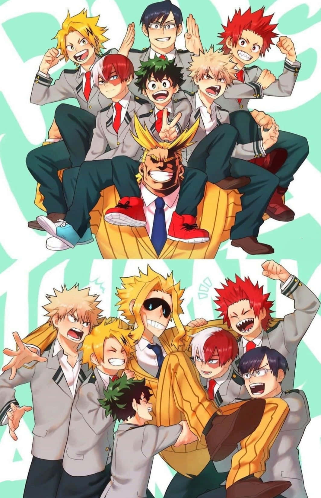 All Might Carrying His Friends Picture