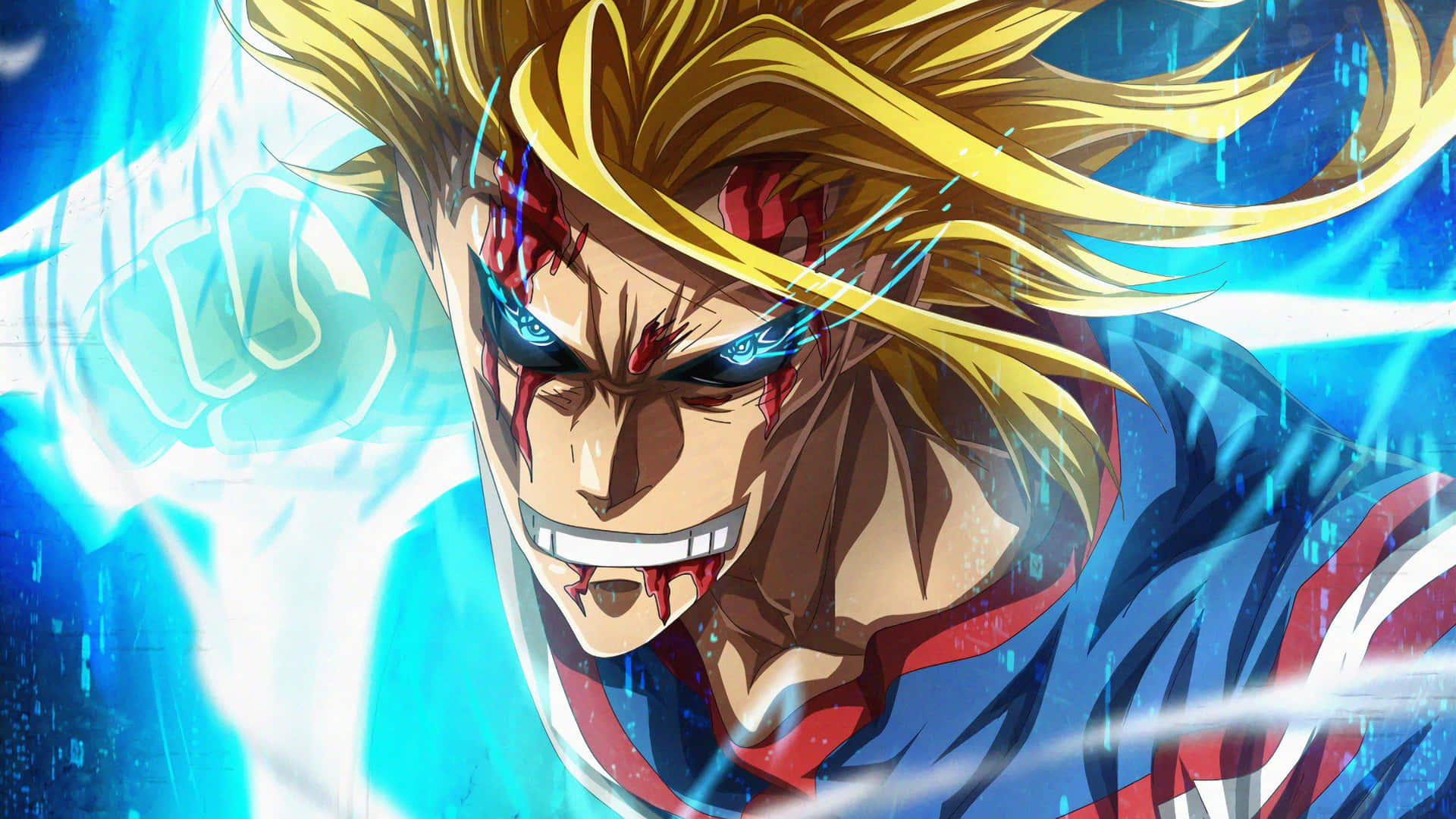 All Might Using His Quirk Picture