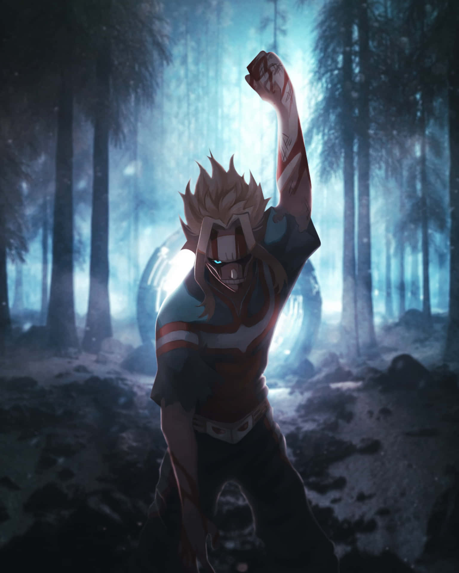 All Might With His Hand Up Picture
