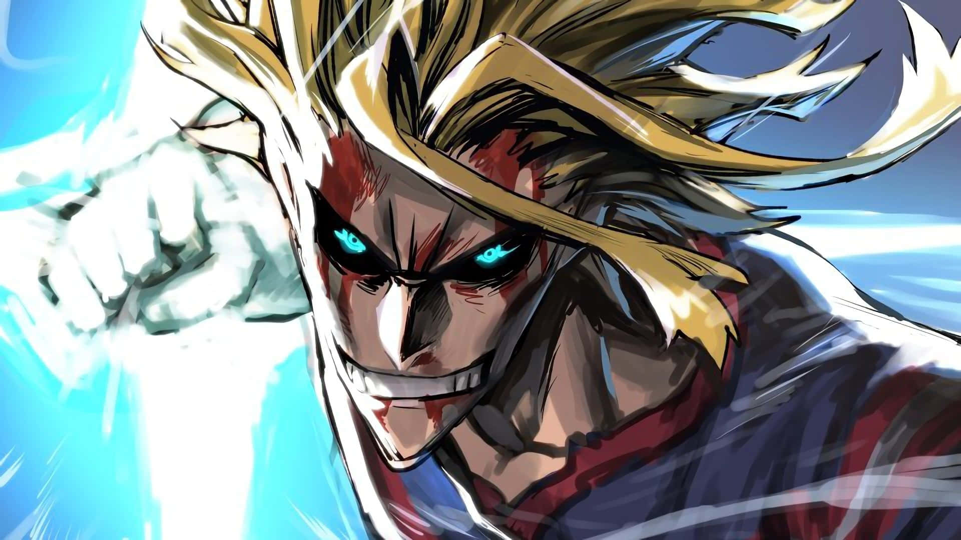 All_ Might_ Power_ Punch_ M H A Wallpaper