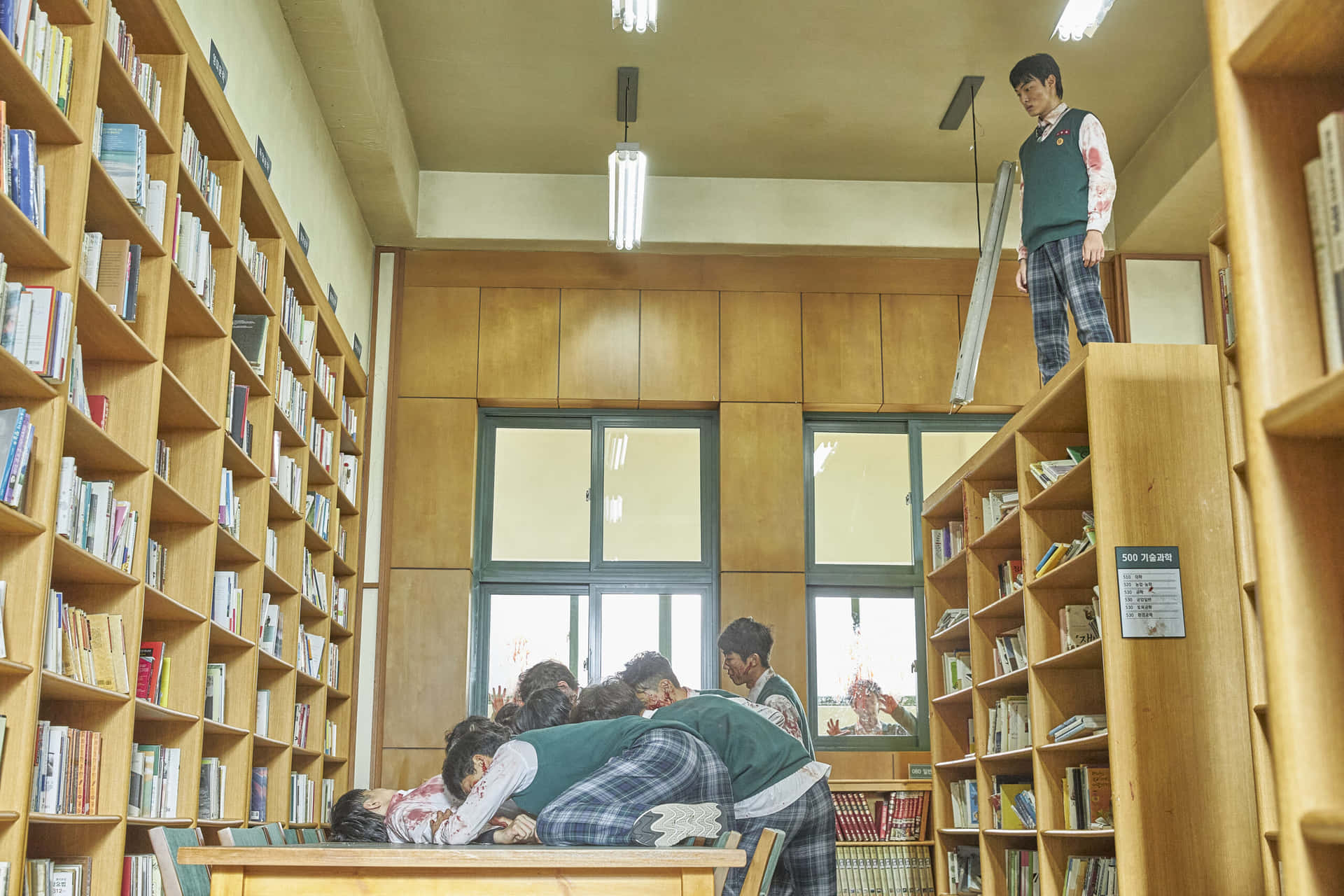 Engrupp Barn Sitter I Biblioteket