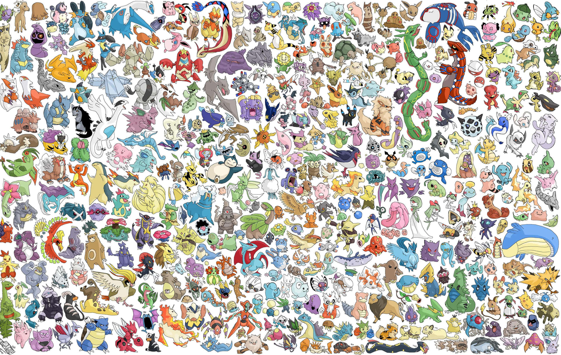 A Variety of All Pokemon - From Pikachu to Squirtle