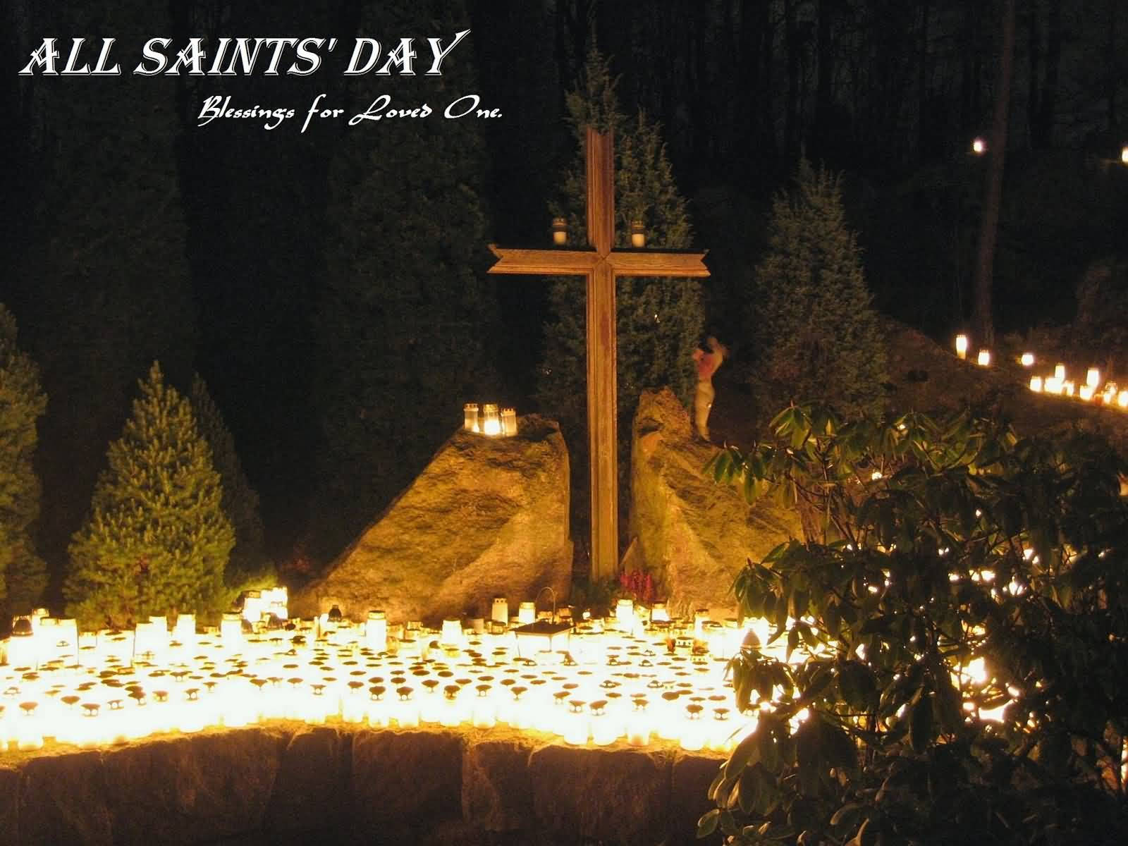 All Saints Day Cross Wallpaper