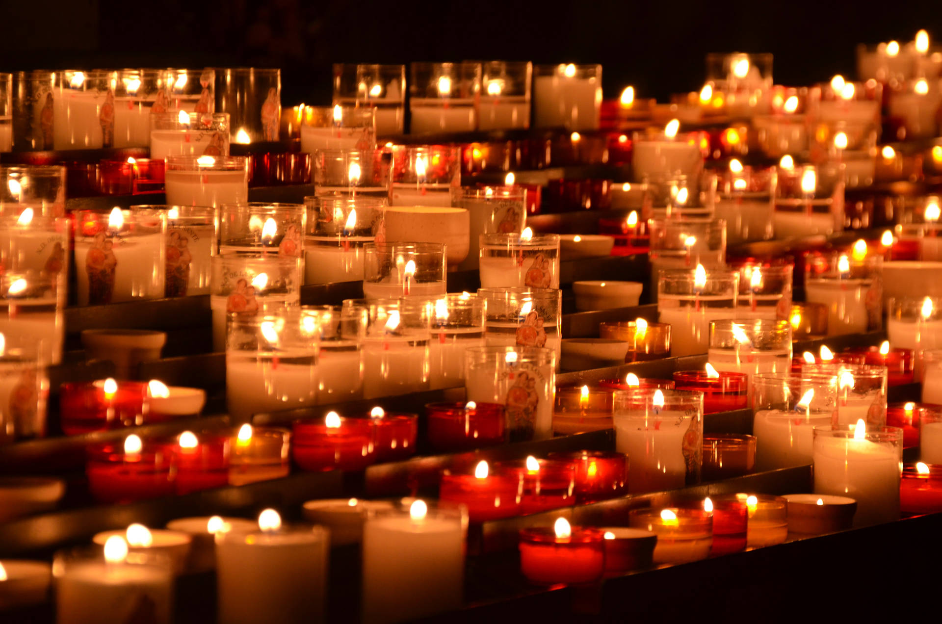 All Saints Day Memorial Candles Wallpaper