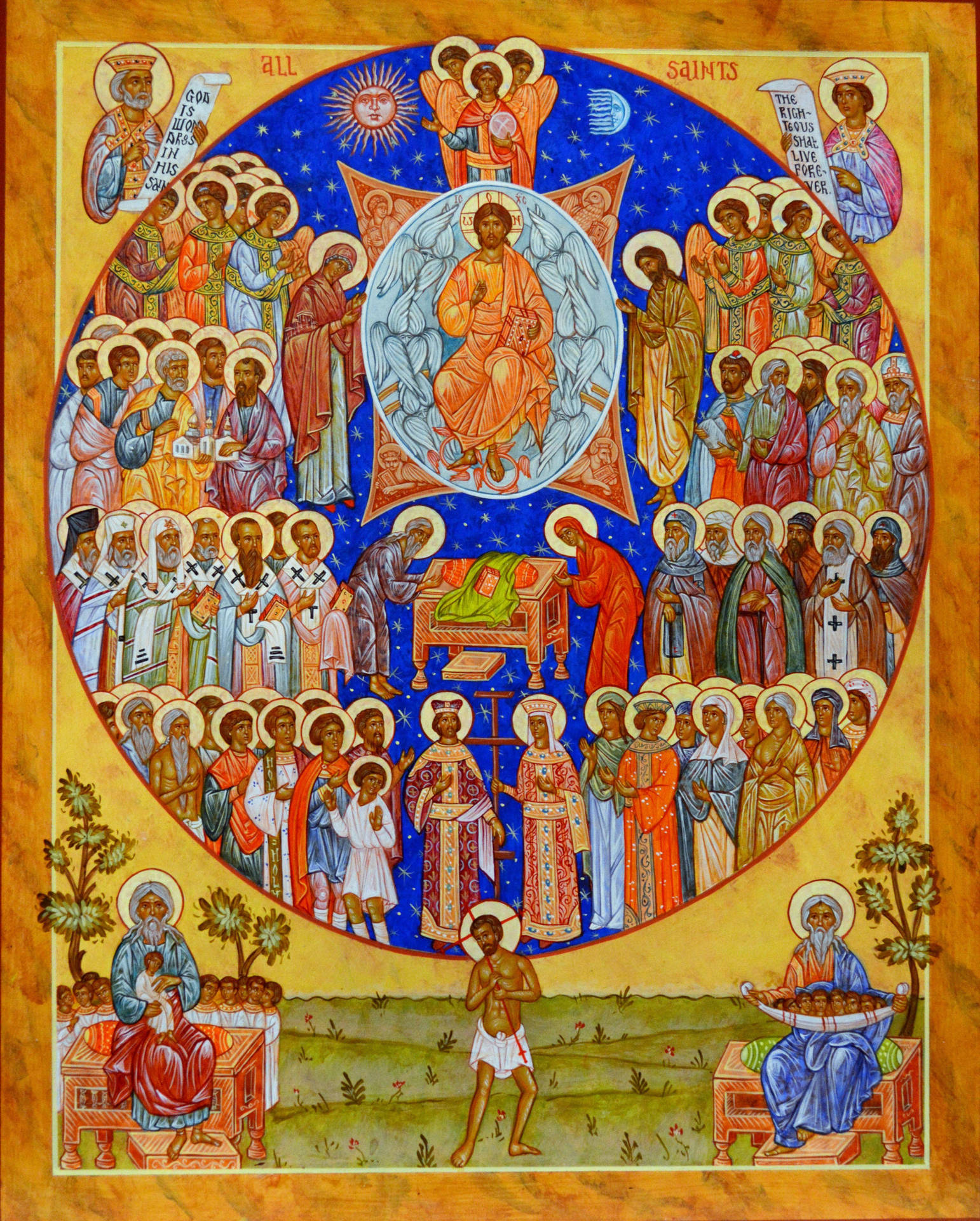 All Saints Day Religious Art Wallpaper