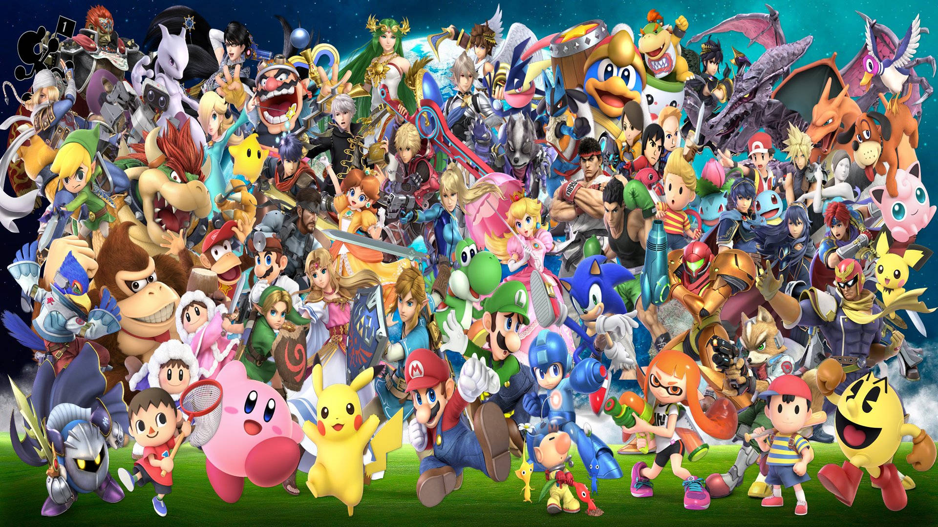All Star Cast Smash Bros Ultimate Wallpaper