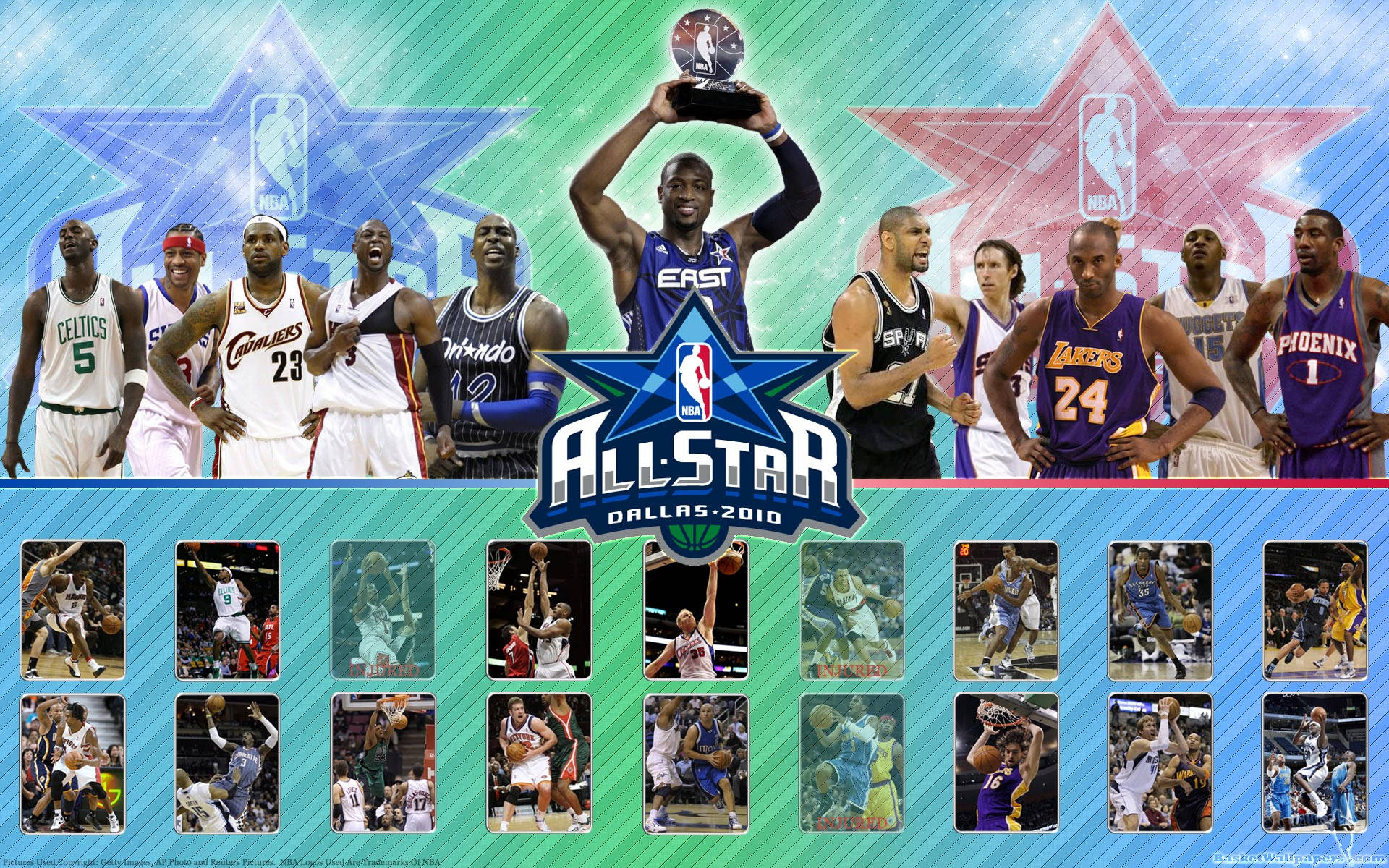 All-star Dallas Basketball Team Wallpaper