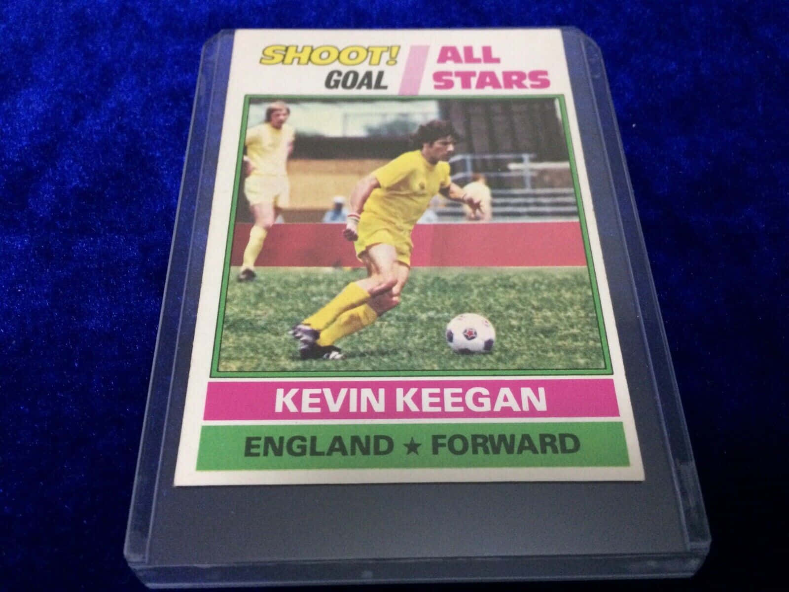 Alle Star Kevin Keegan Fodbold Trading Card Accent Tapet Wallpaper