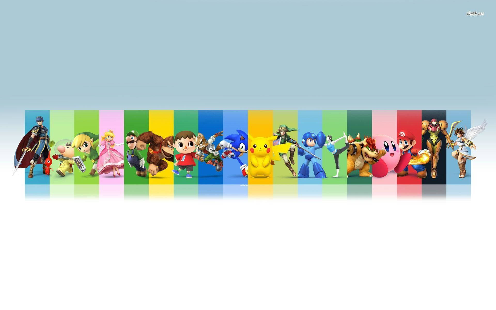 All-star Nintendo characters fan art wallpaper