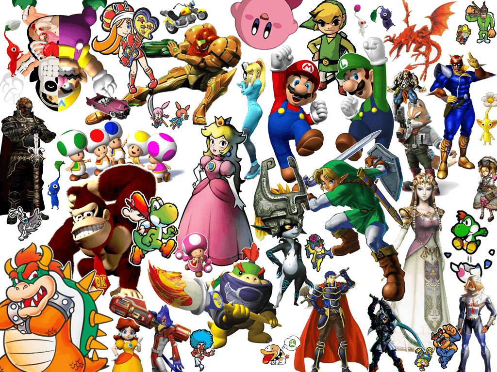 Join the all-star Nintendo heroes on a journey of endless adventure! Wallpaper