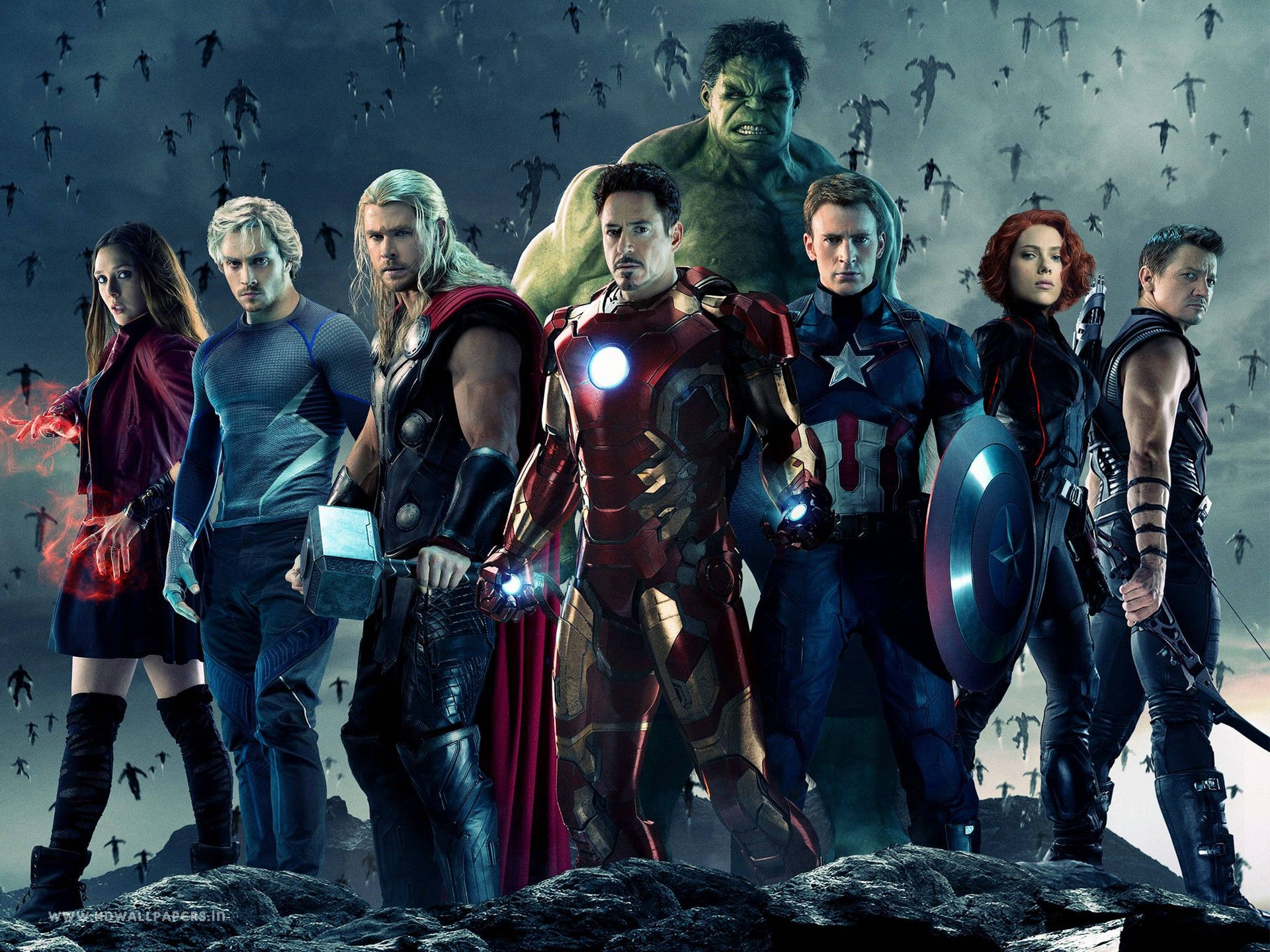 All The Superheroes of The Avengers in One Place Wallpaper
