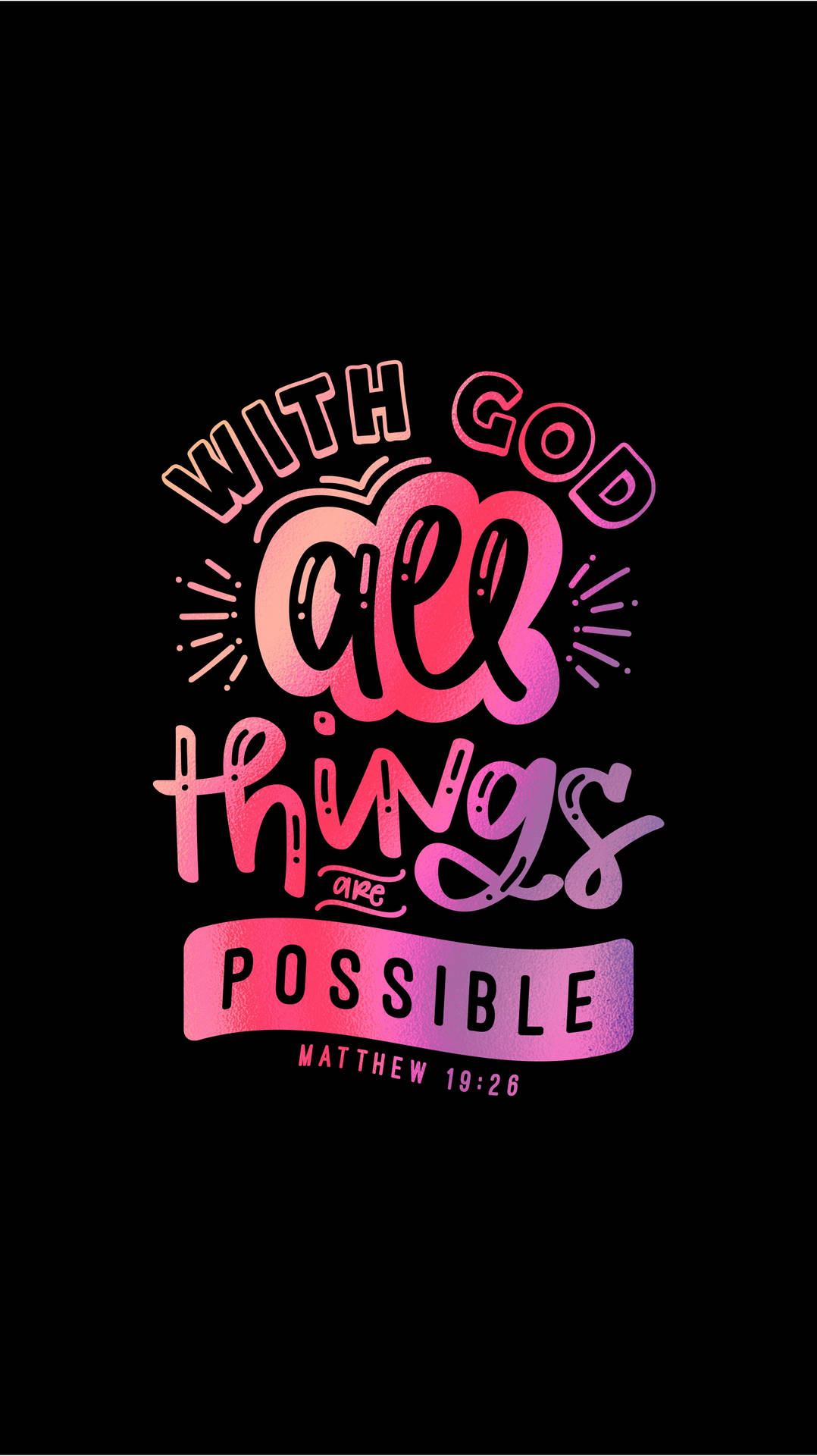 All Things Possible Bible Quote Wallpaper