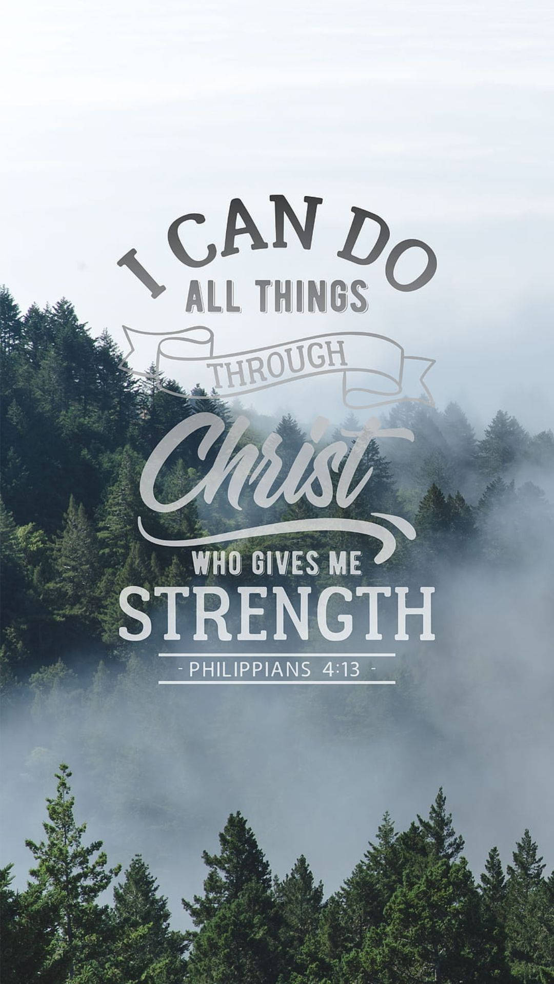 All Things Through Christ Versed Wallpaper