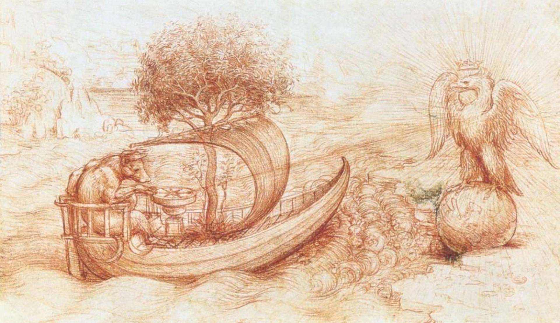 Allegory By Leonardo Da Vinci Wallpaper