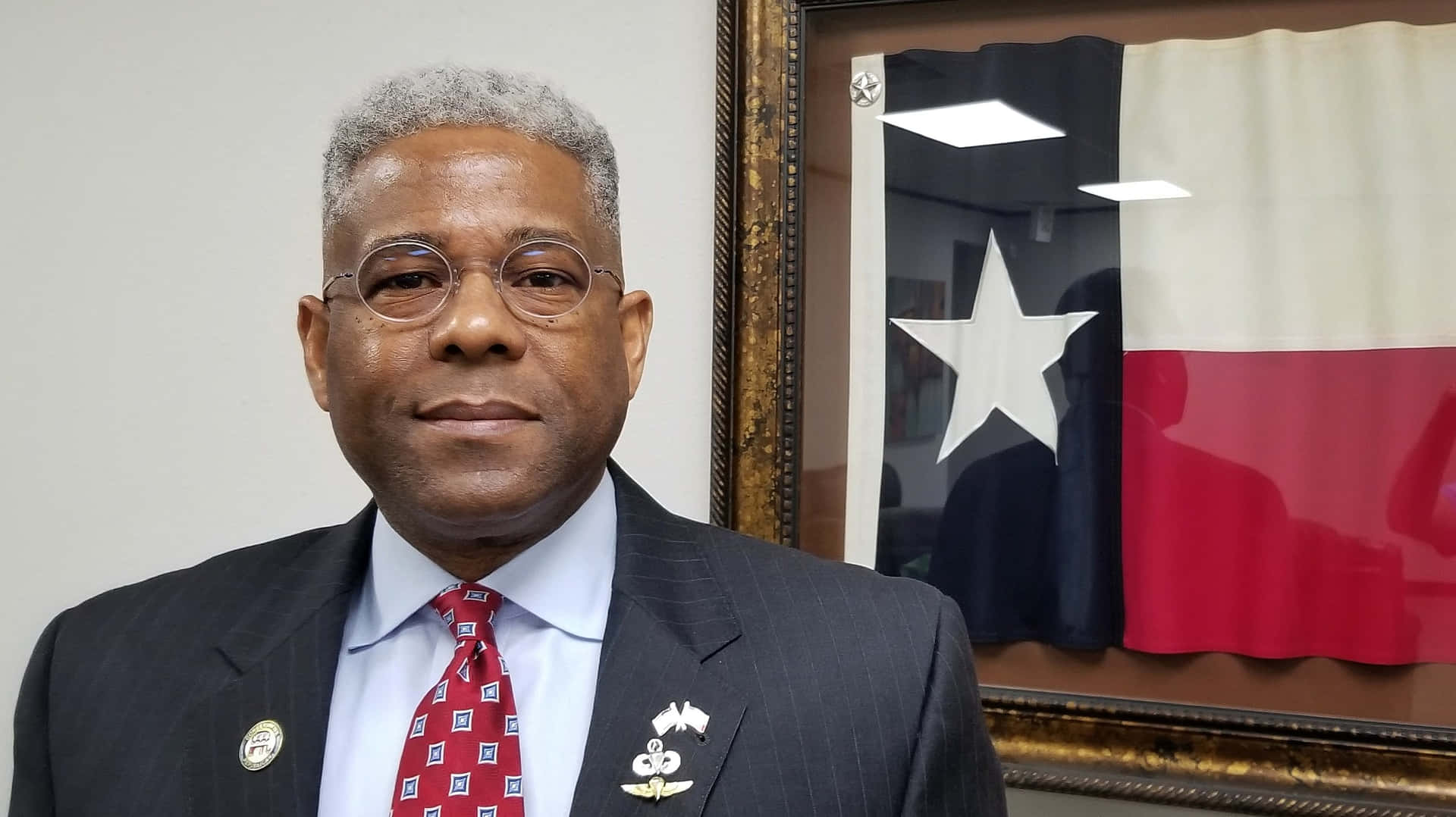 Allen West With The Texas State Flag Wallpaper