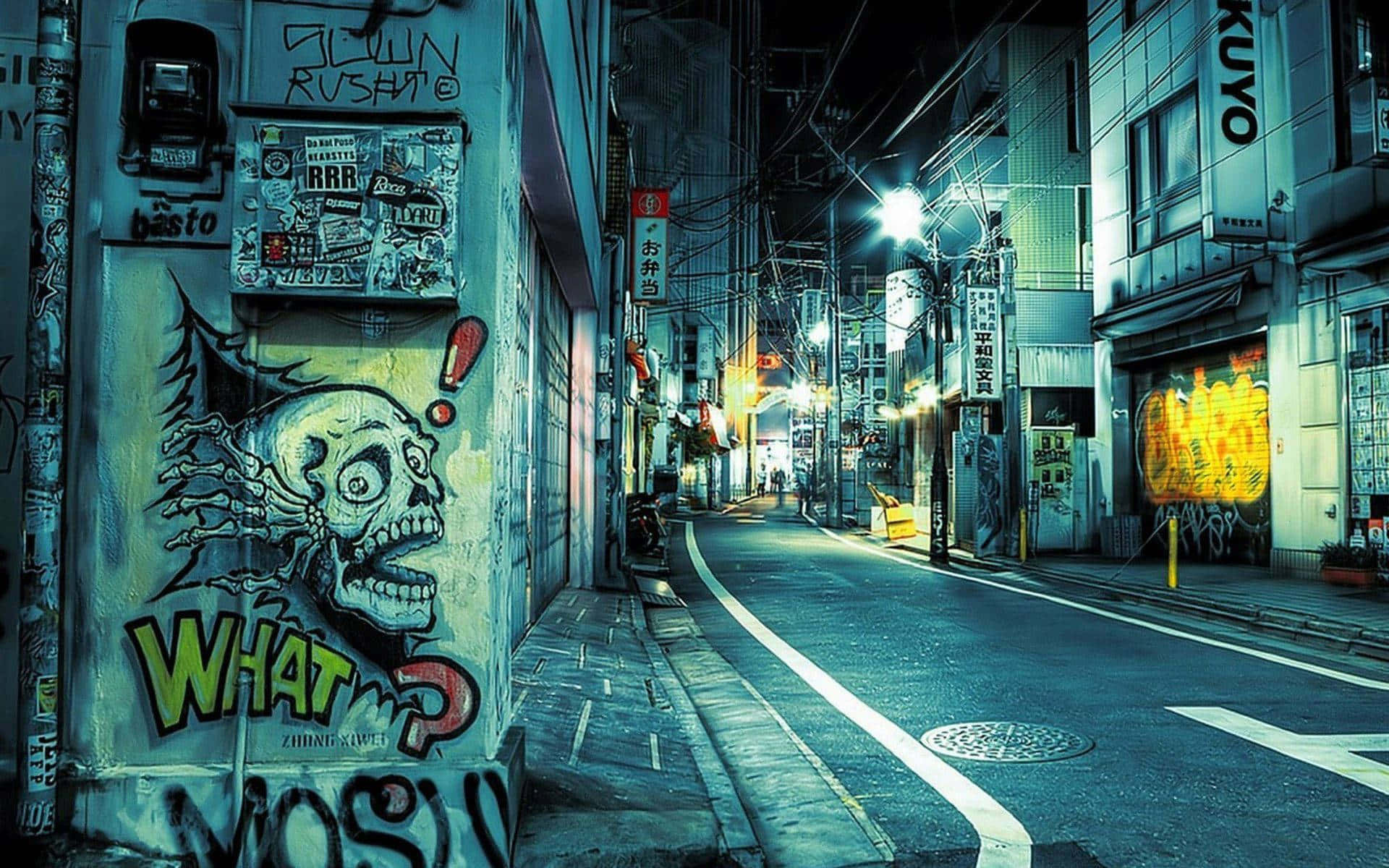Japanese Street Neighborhood Alley Background