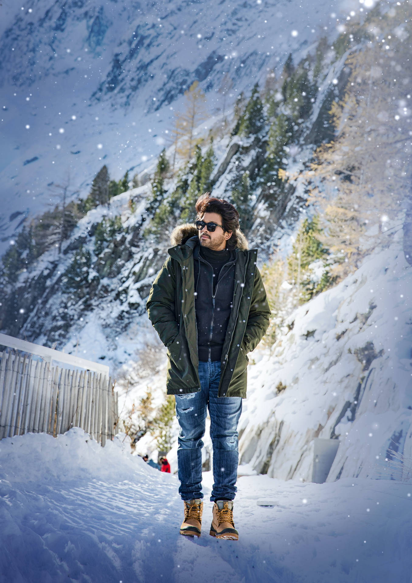 Allu Arjun Hd Winter Snow
