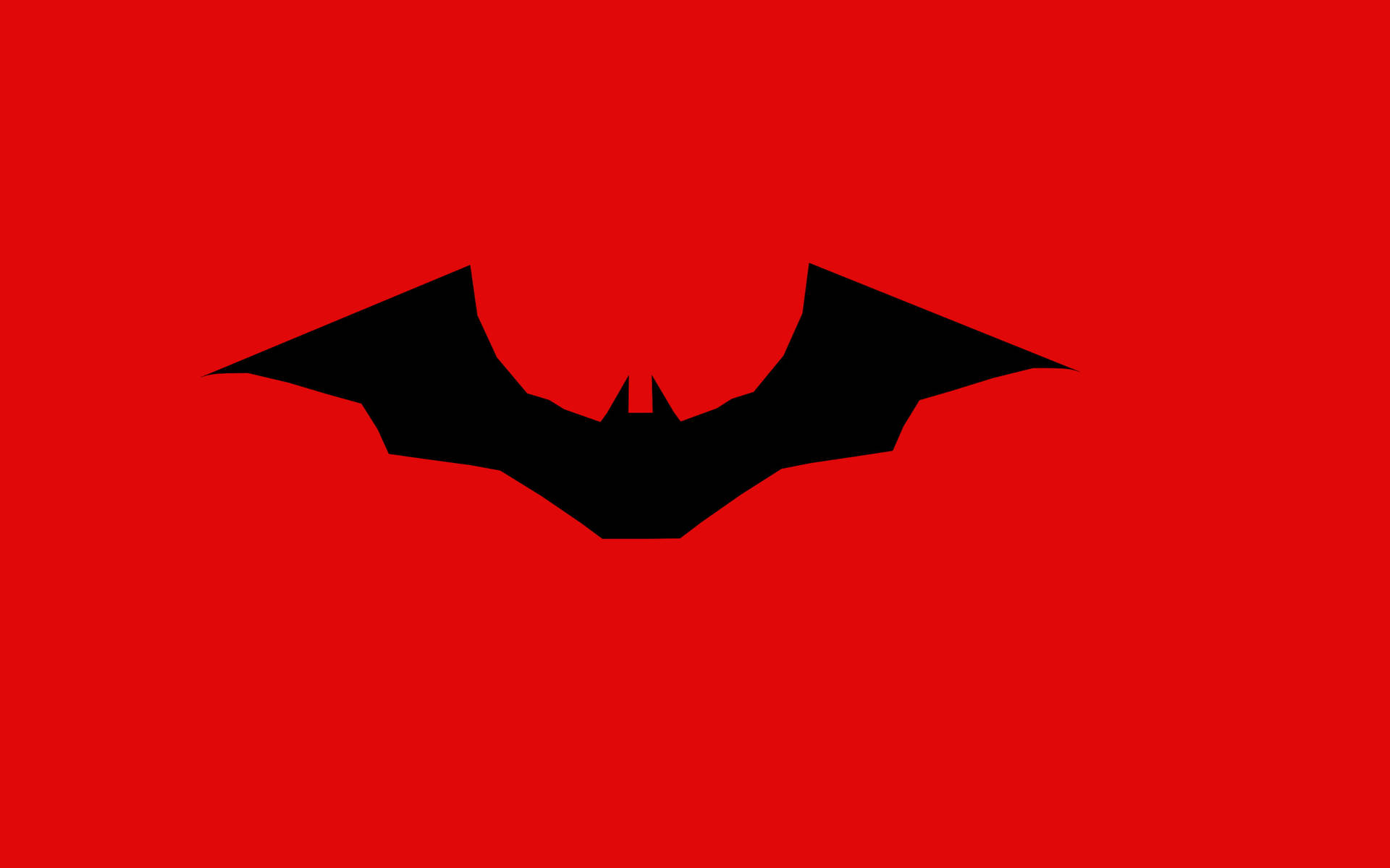 Almindeligt Rødt Batman-logo Til Telefon Wallpaper