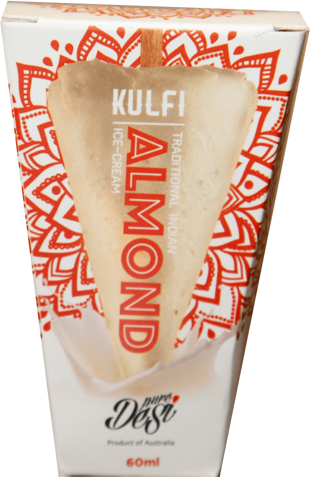 Almond Kulfi Ice Cream Packaging PNG