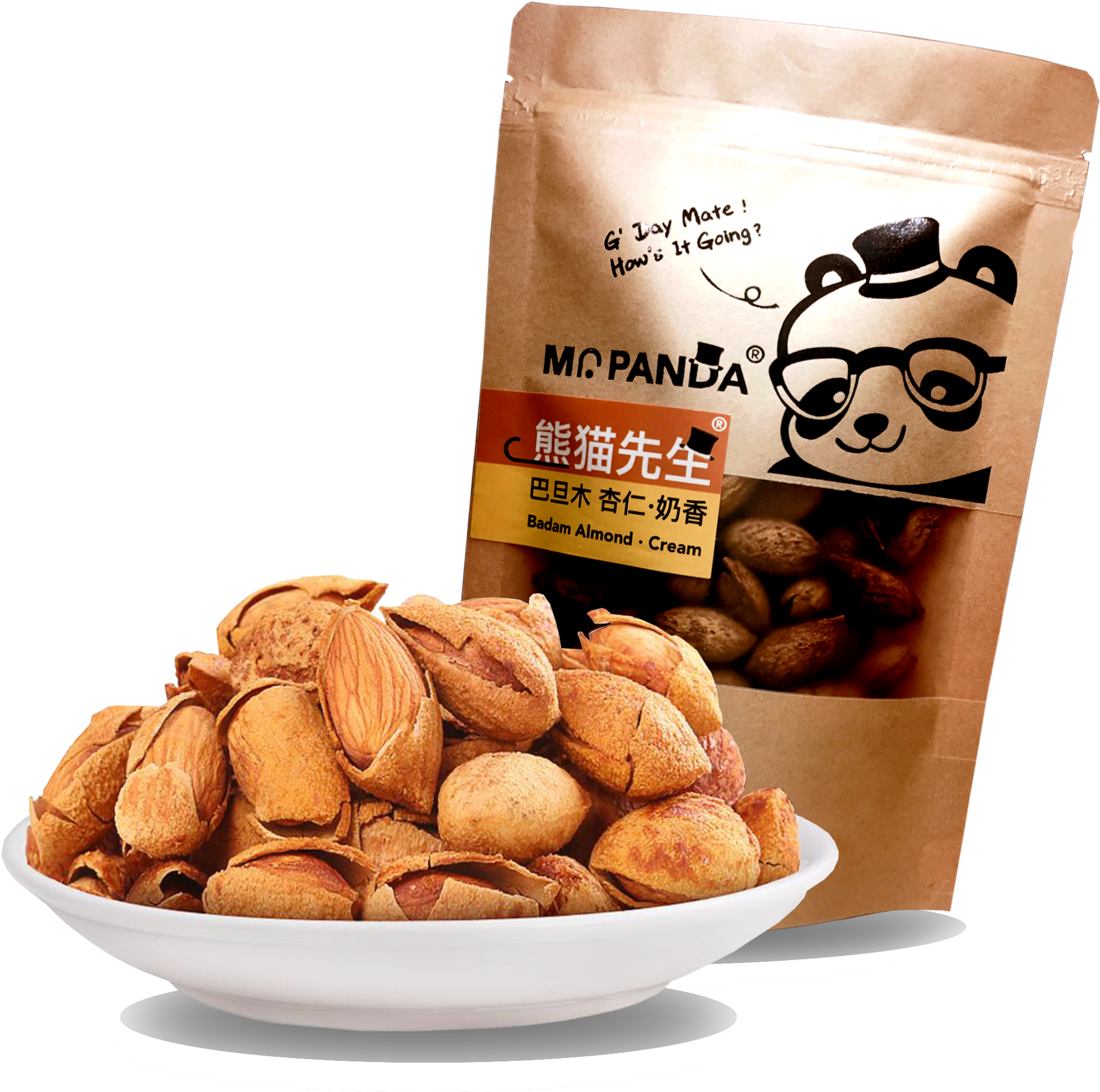 Almond Packaging Branding PNG