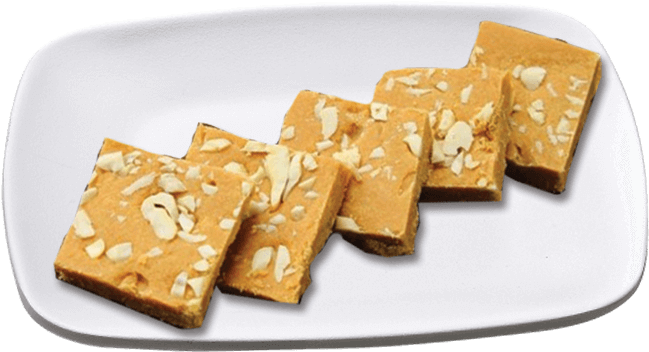 Almond Topped Barfi Sweets PNG