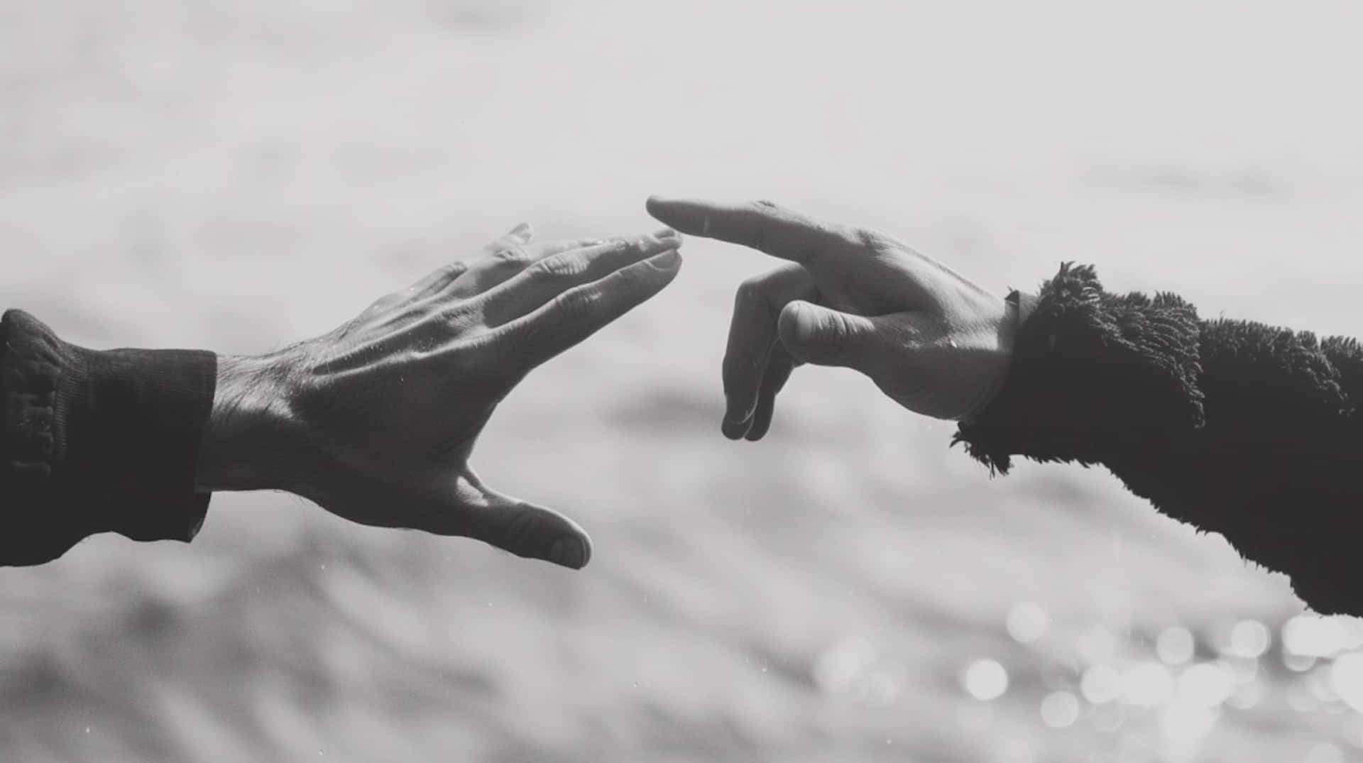 Download Almost_ Touching_ Hands_ Black_and_ White Wallpaper ...