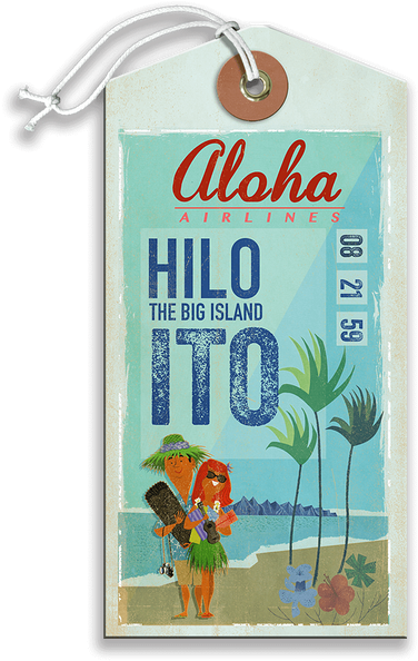 Download Aloha Airlines Hilo Big Island Luggage Tag | Wallpapers.com