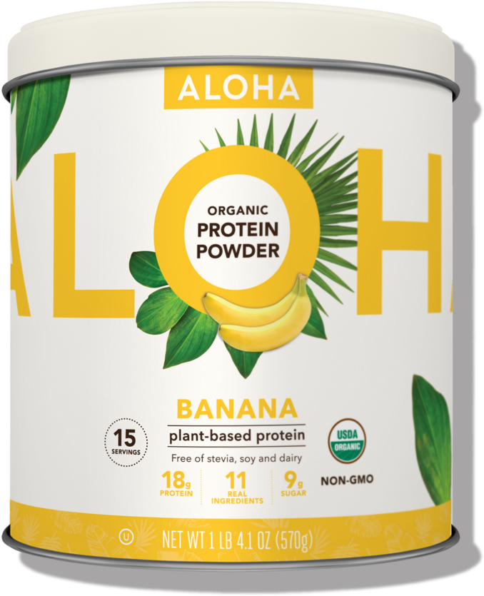 Aloha Banana Organic Protein Powder PNG