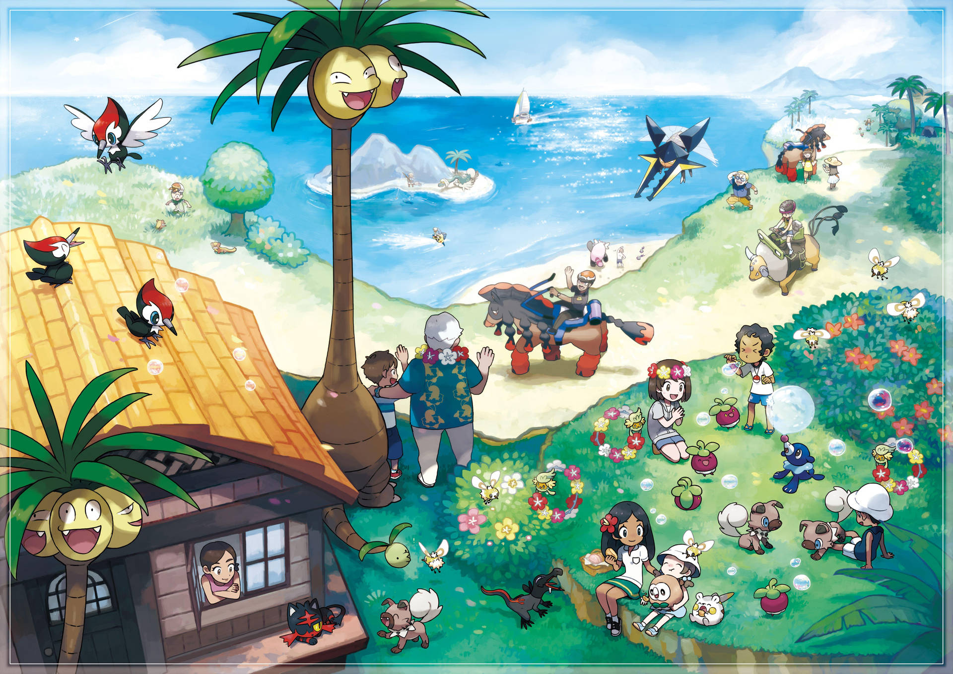 Alolalandschaft Pokémon Bauz Wallpaper