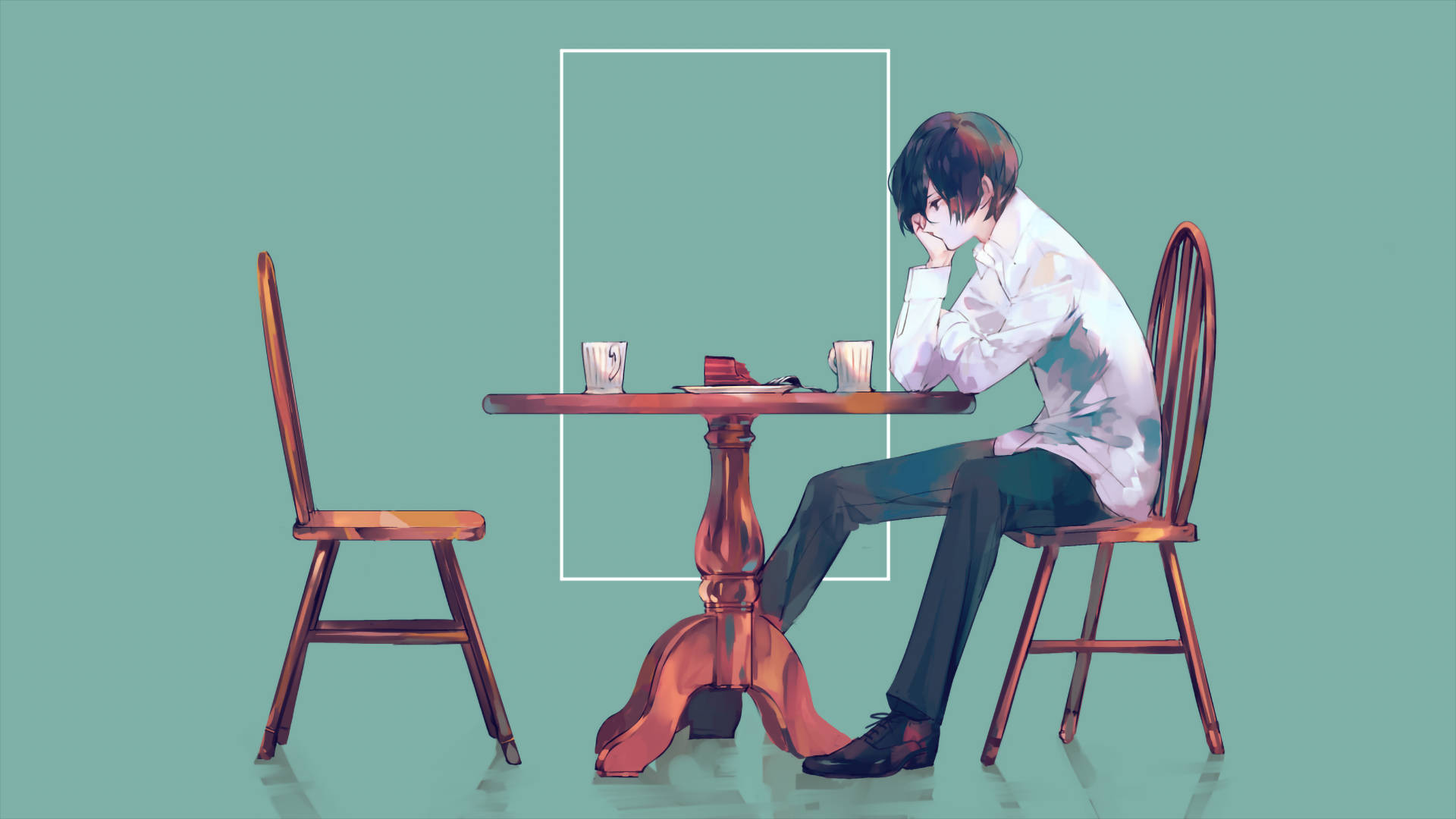Alone Aesthetic Anime Boy Coffee
