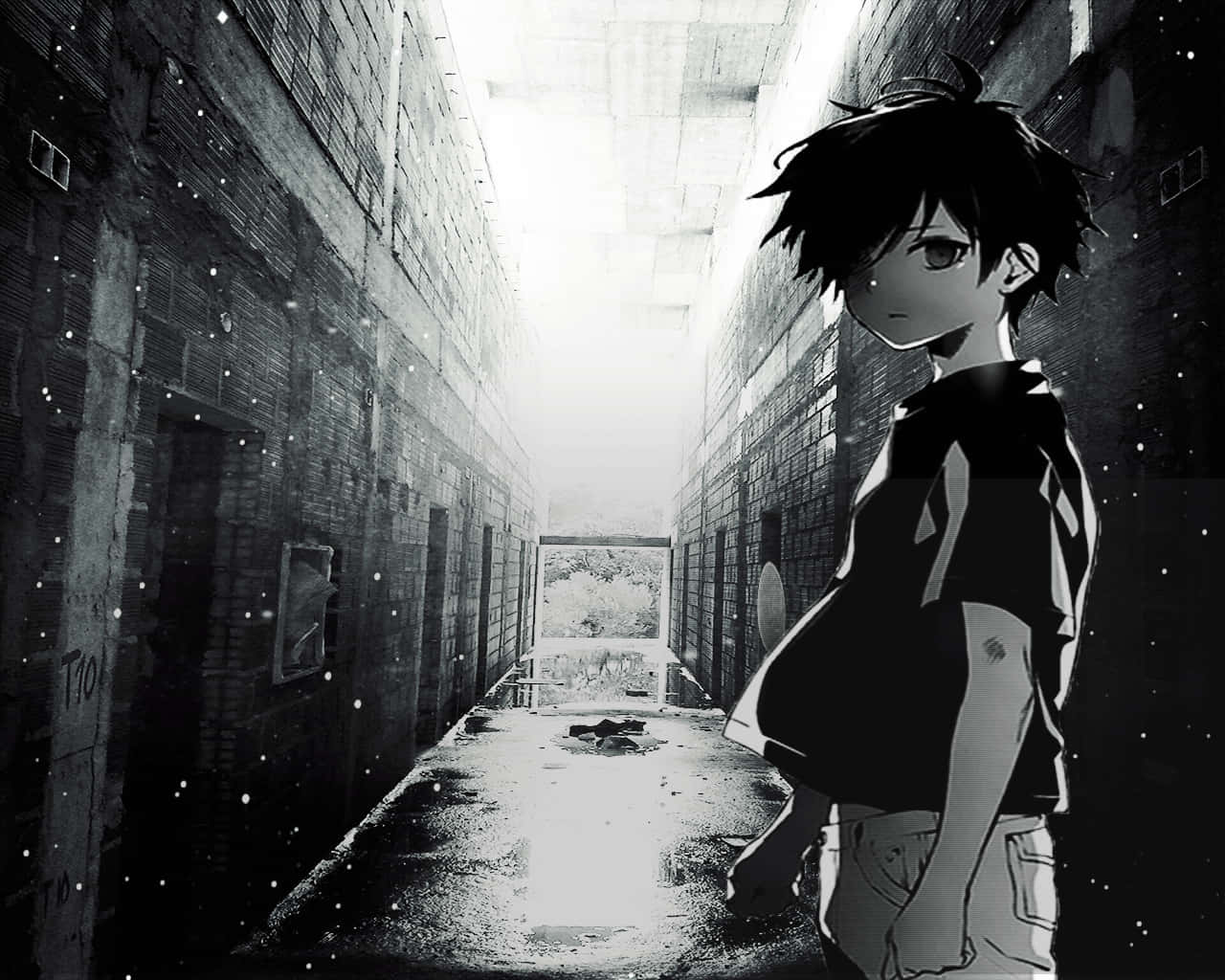 Young Alone Boy Anime Picture