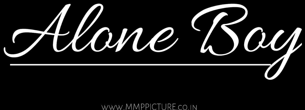 Alone Boy Stylish Text Banner PNG