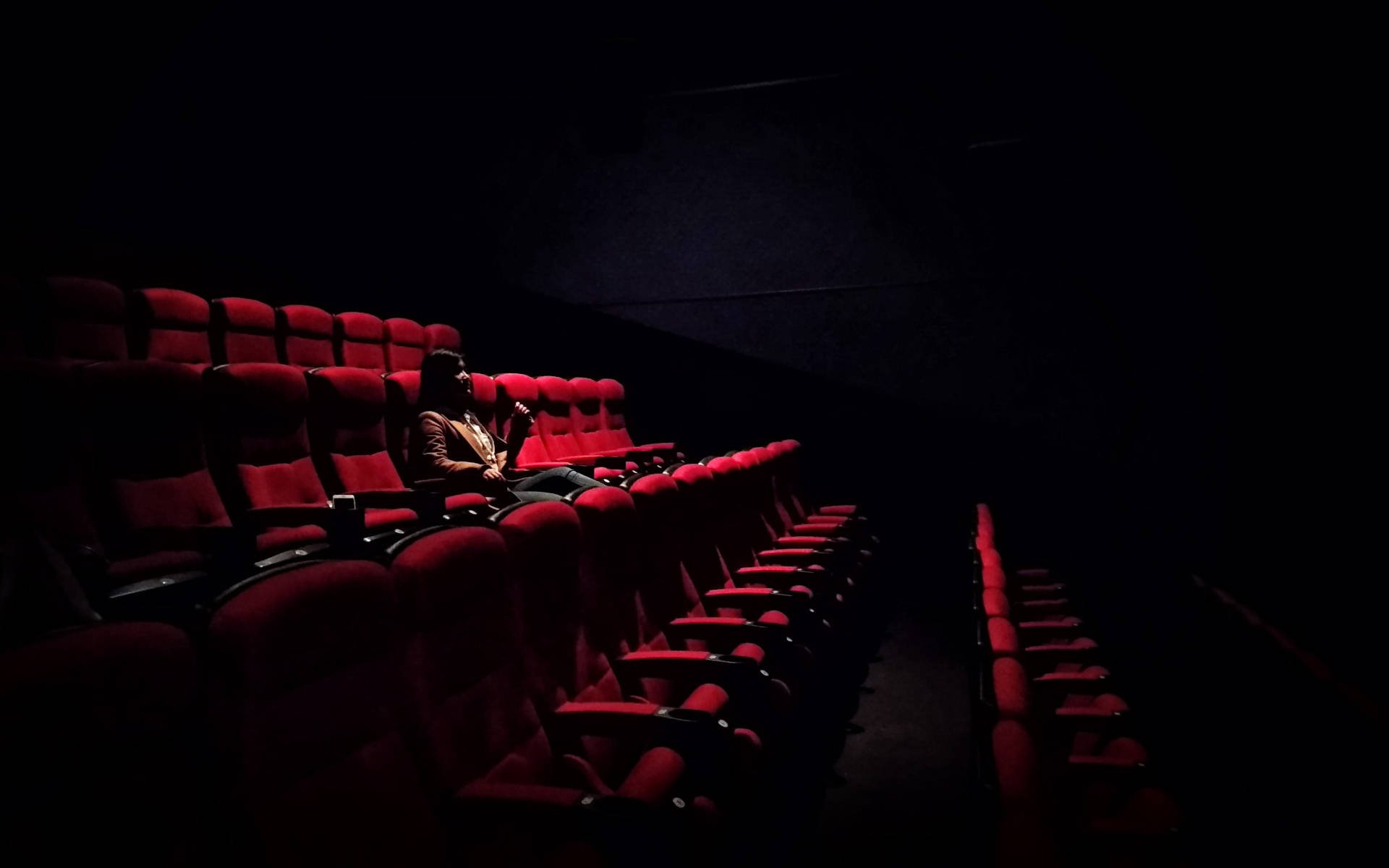 Alone In A Theater Background