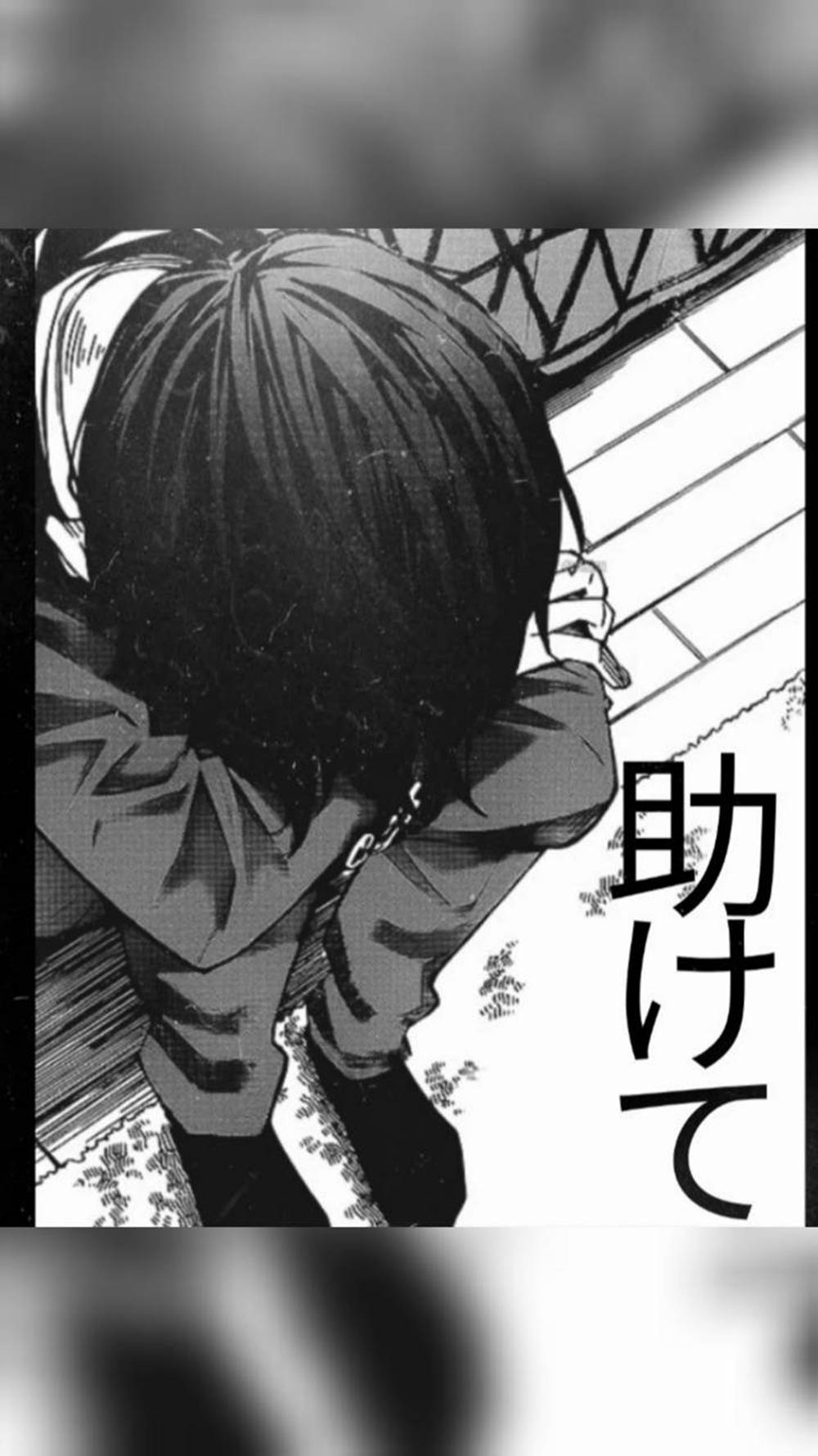 Ensamsorgsen Animepojke På Bänken Wallpaper