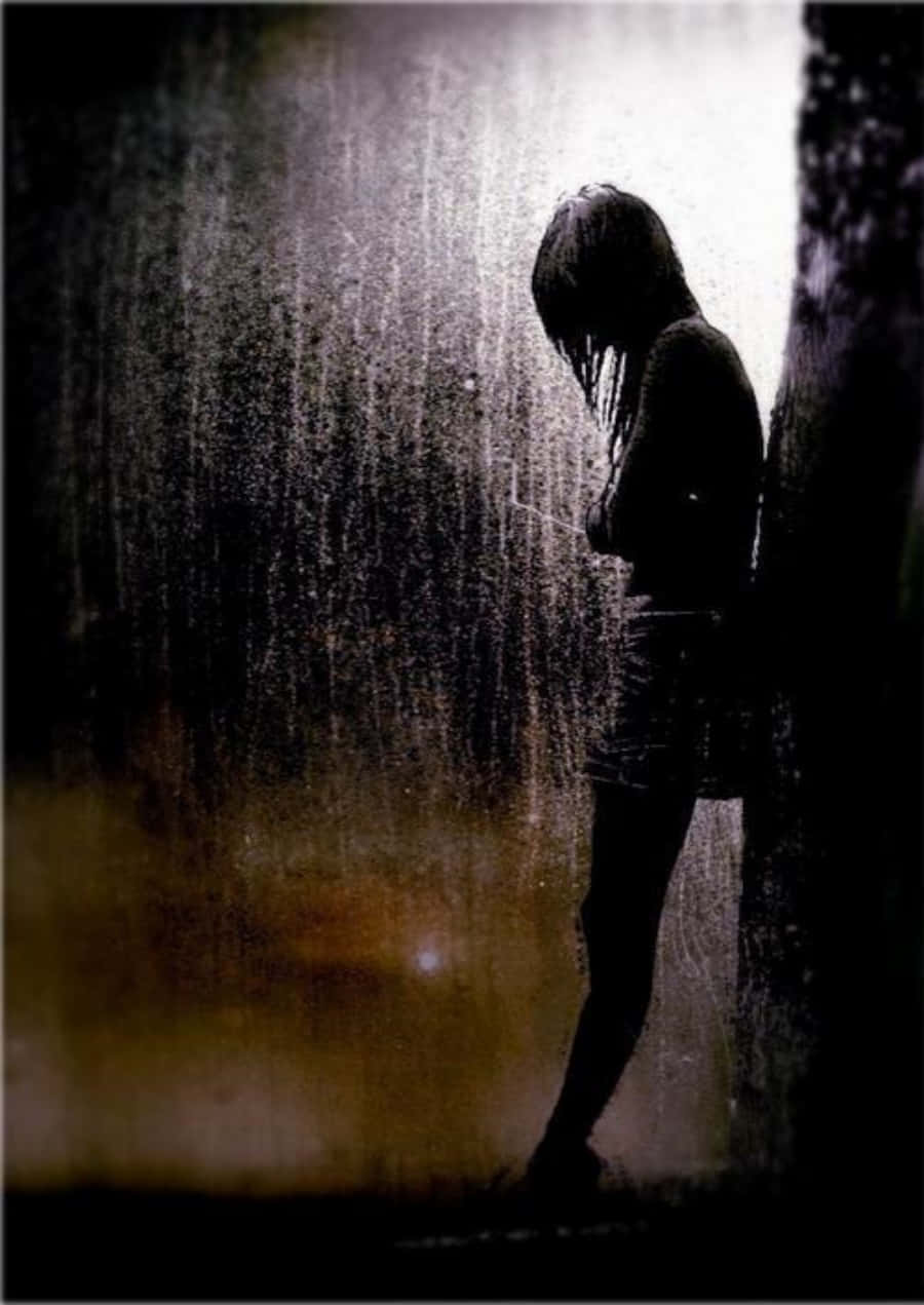 Alone Sad Wet Girl Picture