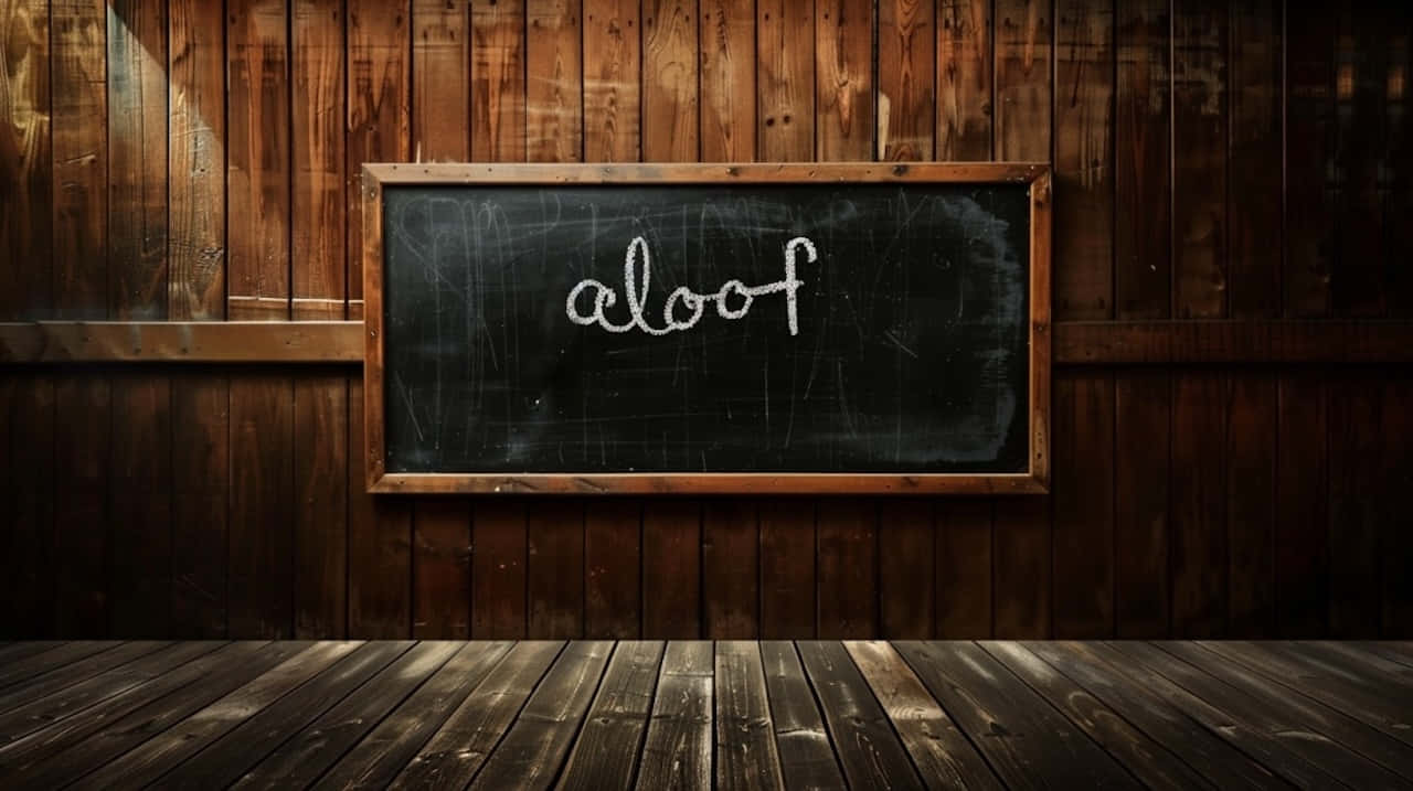 Aloof Chalkboard Wooden Background Wallpaper