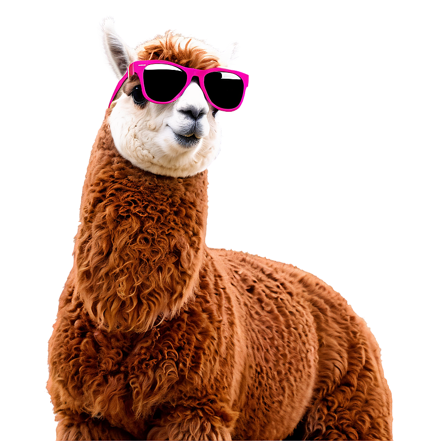 Alpaca With Sunglasses Png Jse62 PNG