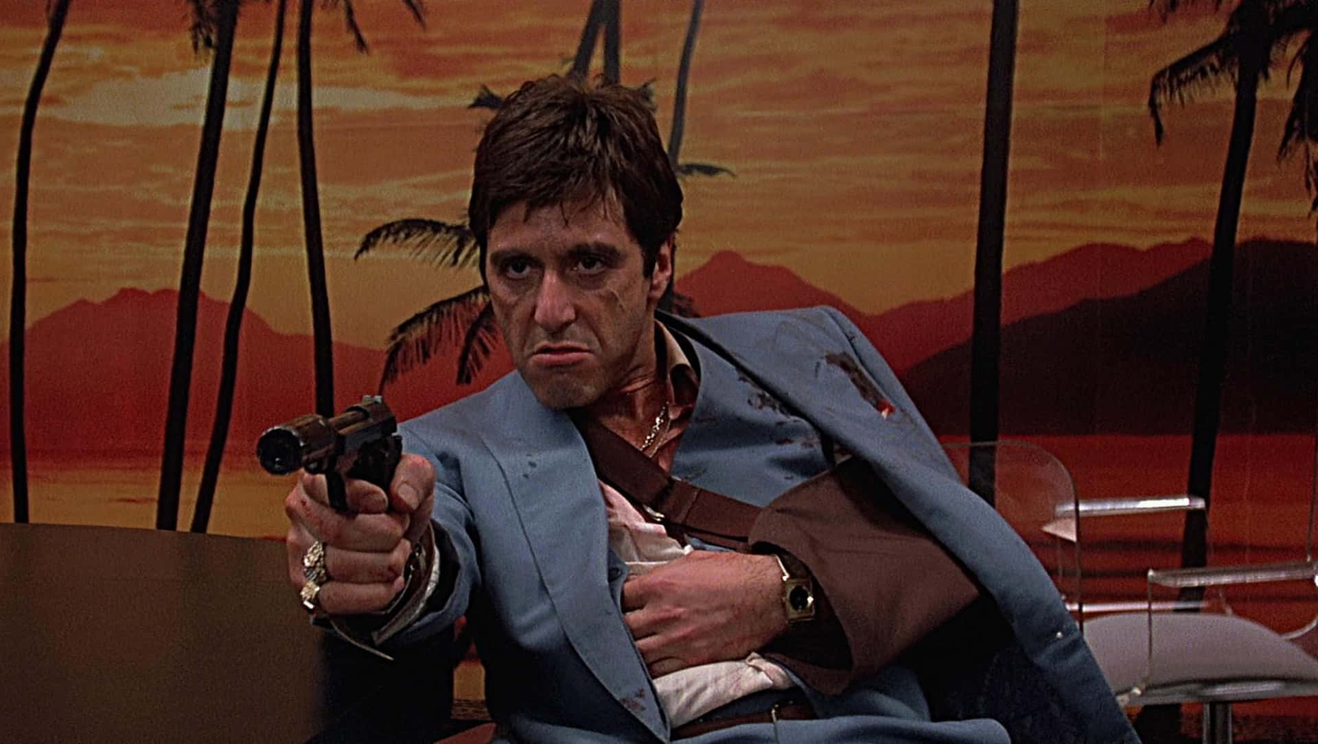 Alpacino Come Tony Montana Nell'iconico Film Scarface