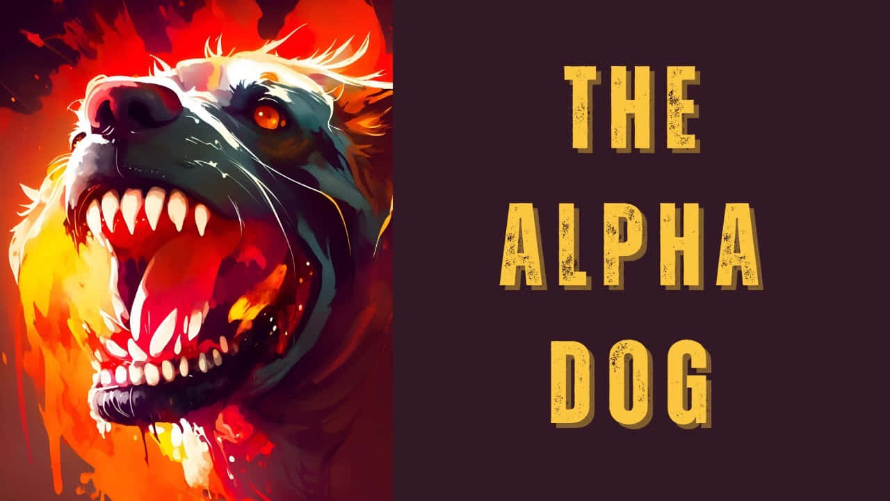 Alpha Dog's Leadership Time: Majestic Alpha Dog Leading Its Pack Wallpaper