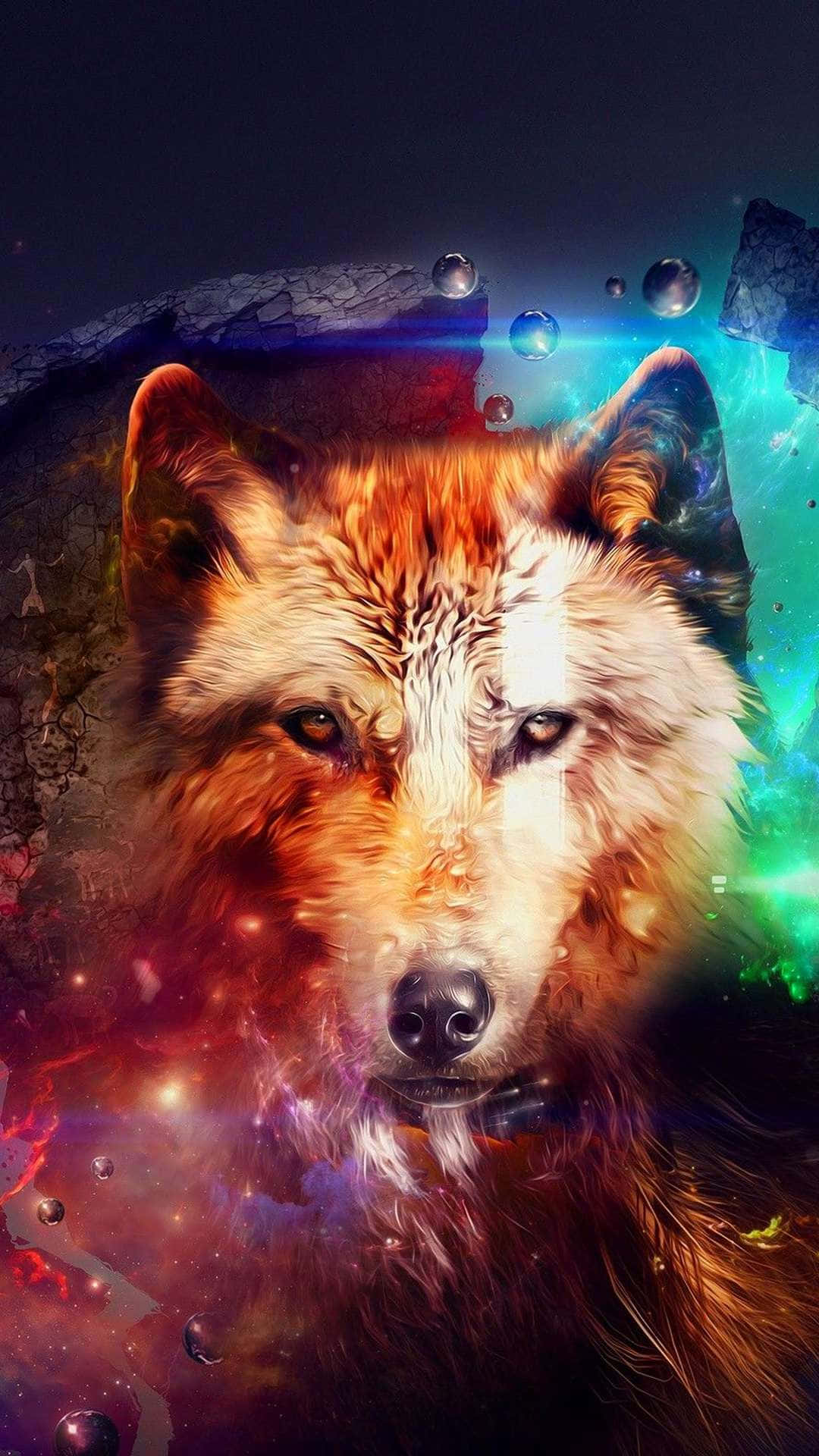 Fearless Alpha Wolf Leading the Pack Wallpaper