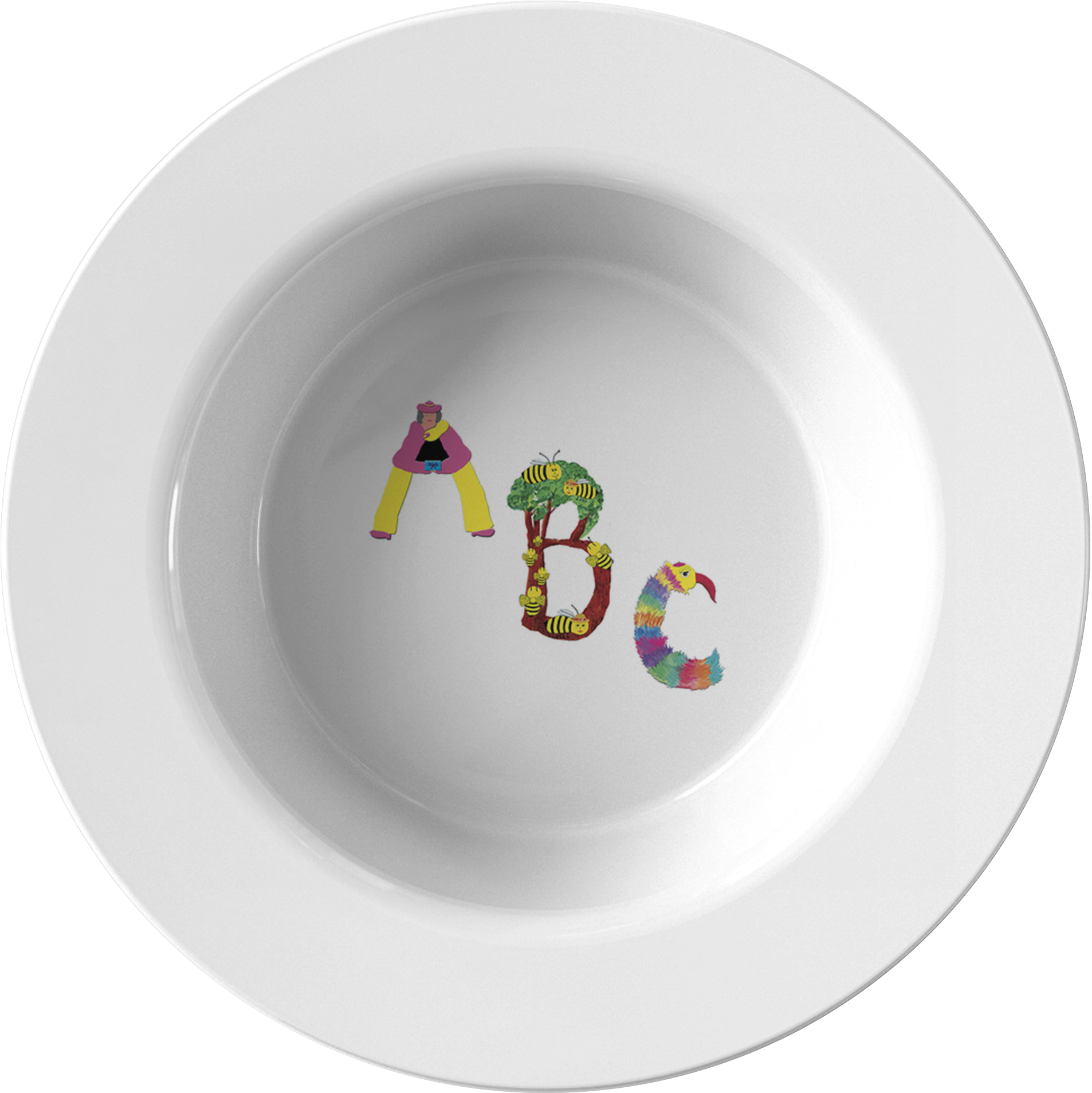 Alphabet Decorated Plate PNG
