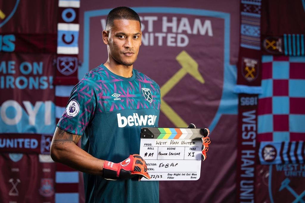 Alphonse Areola Holding A Clapper Board Wallpaper
