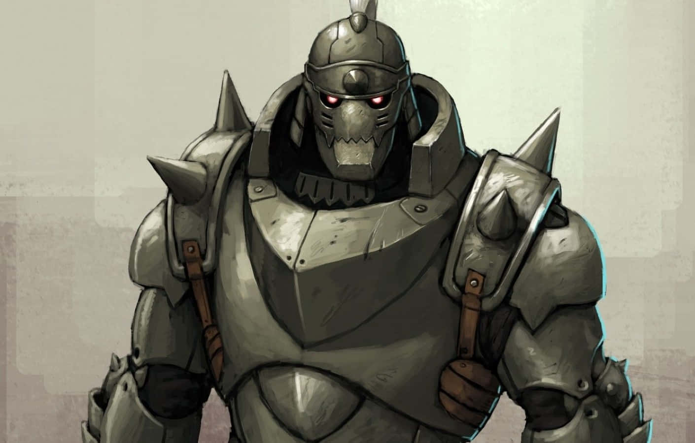Alphonse Elric ready for battle in his powerful armor Wallpaper