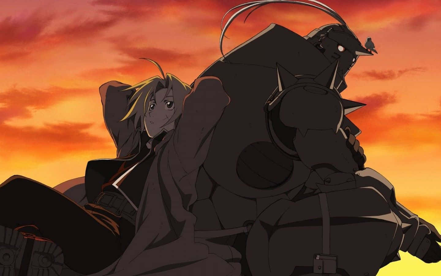 Alphonse Elric - The Armored Alchemist in Action Wallpaper