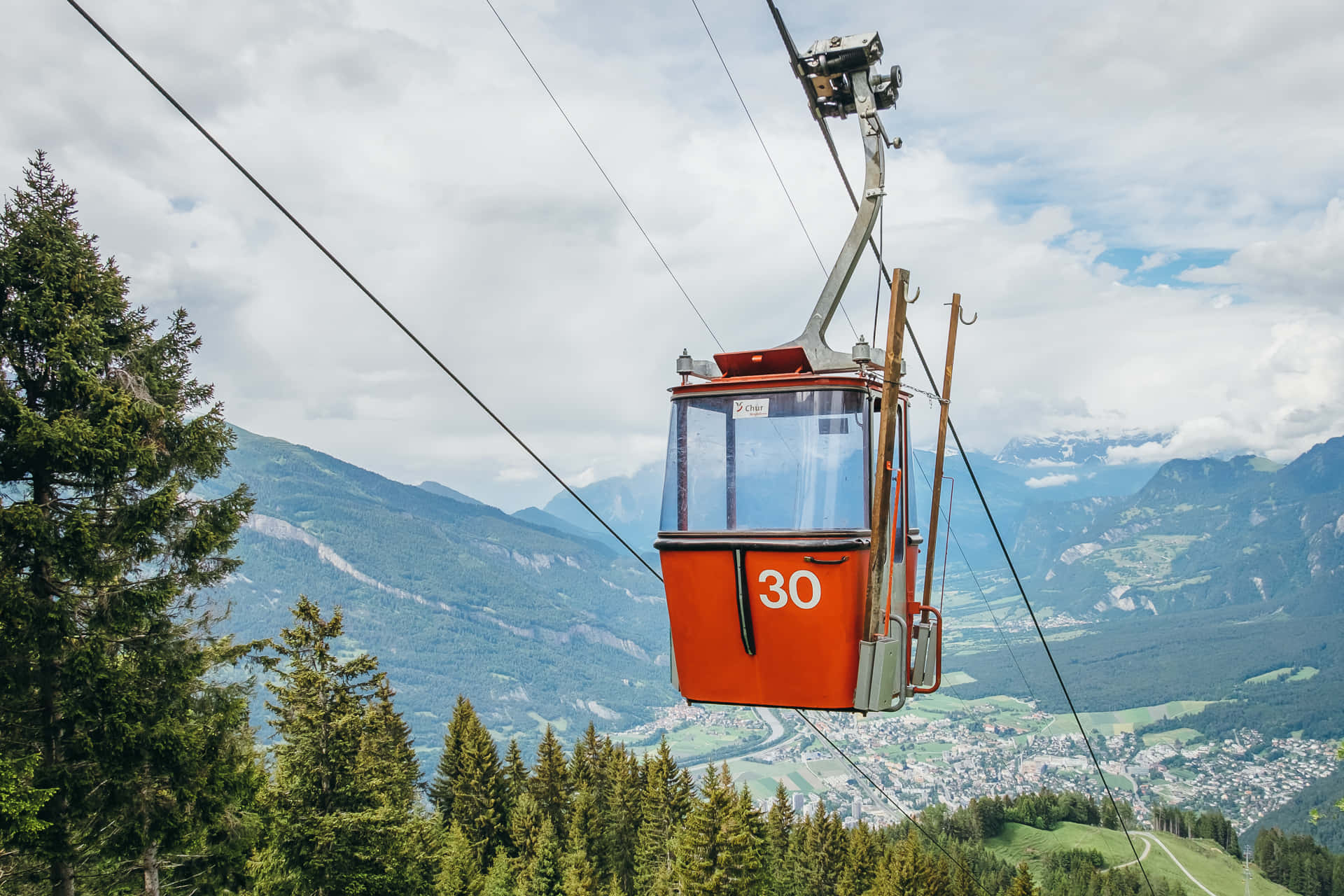 Alpine Cable Car Number30 Wallpaper